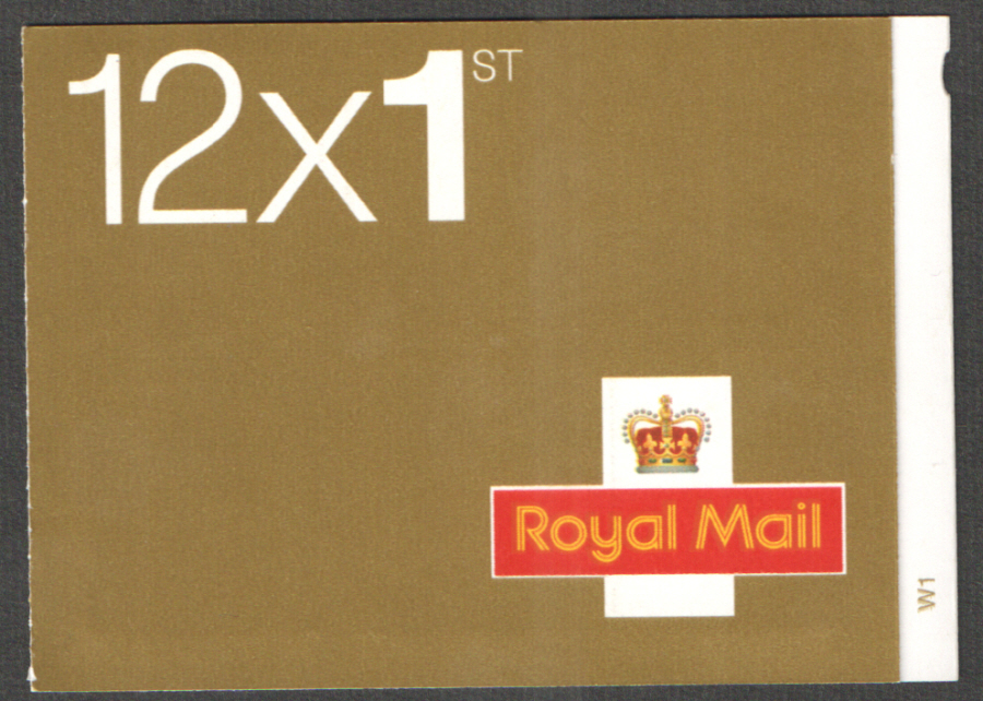 (image for) MF3 / SB1(8) Cyl W1 SBT Dull Fluor 35mm imprint 2002 Walsall 12 x 1st Class Booklet